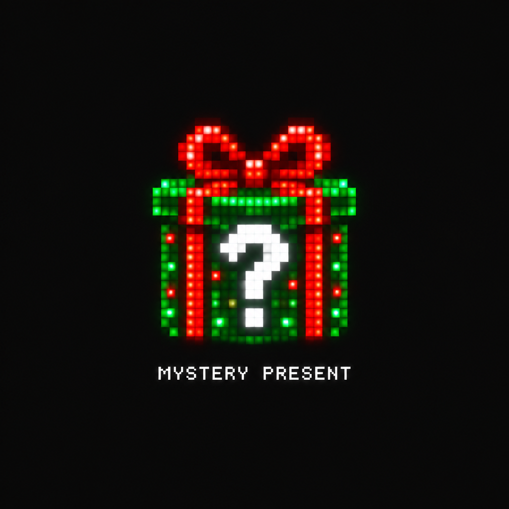 Mystery present pixel art icon