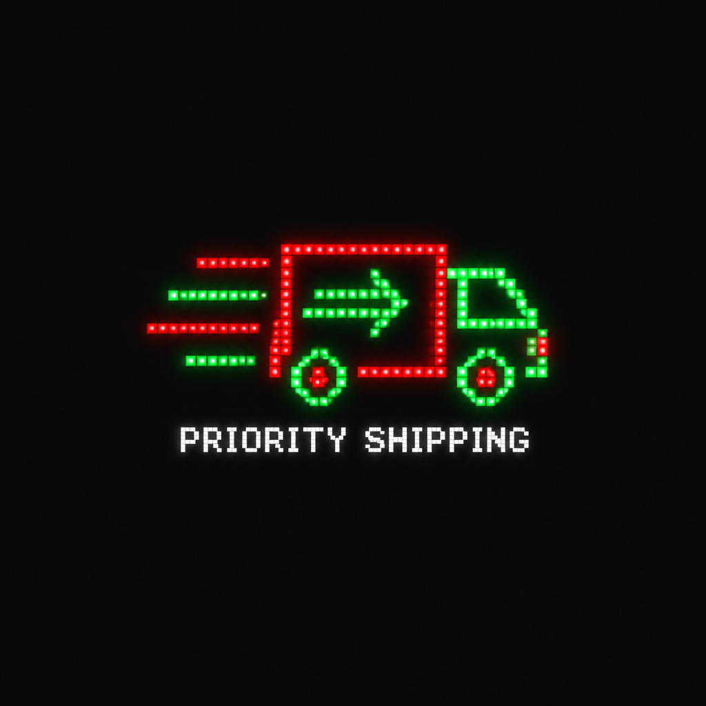 Priority shipping pixel art icon