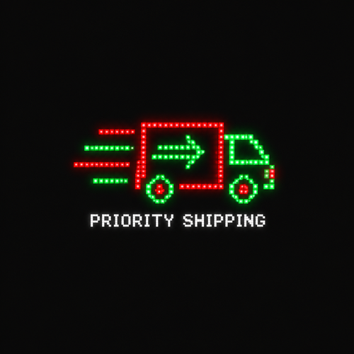 Priority shipping pixel art icon