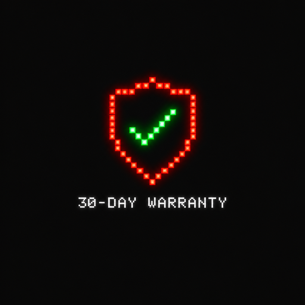 30-day warranty pixel art icon
